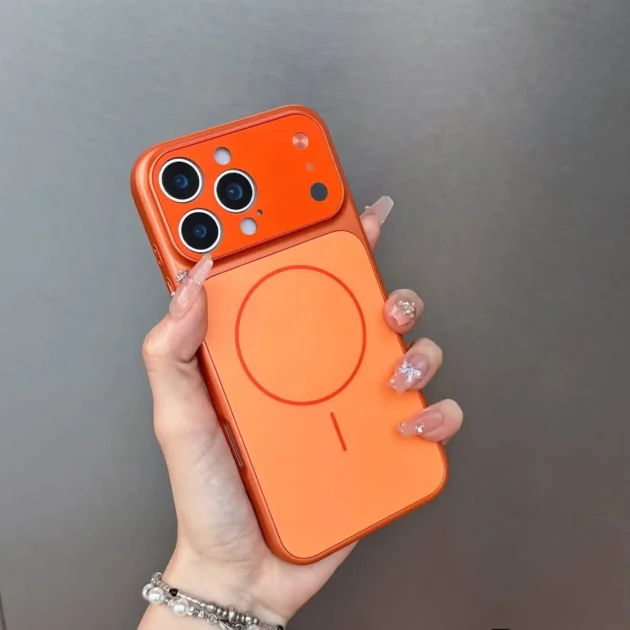 غطاء حماية فاخر لهواتف iPhone بتصميم مستوحى من iPhone 17 Pro Max، مقاوم للصدمات، يوفر حماية كاملة للكاميرا، ويدعم تقنية MagSafe للموديلات المتوافقة.
